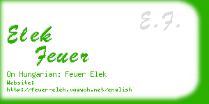 elek feuer business card